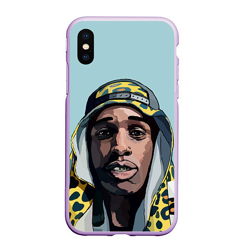 Чехол iPhone XS Max матовый ASAP Rocky: Far East / 3D-Сиреневый – фото 1