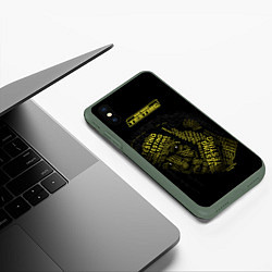 Чехол iPhone XS Max матовый ASAP Rocky: Testing, цвет: 3D-темно-зеленый — фото 2