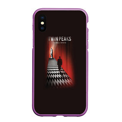 Чехол iPhone XS Max матовый Twin Peaks: Firewalk with me, цвет: 3D-фиолетовый