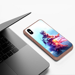 Чехол iPhone XS Max матовый Battlefield 5, цвет: 3D-коричневый — фото 2