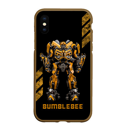 Чехол iPhone XS Max матовый Bumblebee Auto / 3D-Коричневый – фото 1