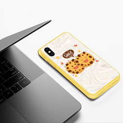 Чехол iPhone XS Max матовый Smile Cookies, цвет: 3D-желтый — фото 2