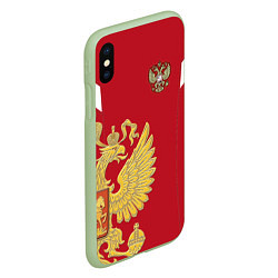 Чехол iPhone XS Max матовый Сборная России: эксклюзив, цвет: 3D-салатовый — фото 2