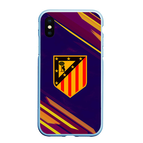 Чехол iPhone XS Max матовый Atletico Madrid / 3D-Голубой – фото 1