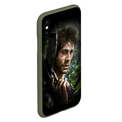 Чехол iPhone XS Max матовый Far Cry 3: Jungle Soldier, цвет: 3D-темно-зеленый — фото 2