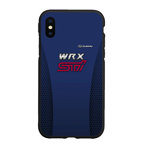 Чехол iPhone XS Max матовый Subaru wrx sti / 3D-Черный – фото 1