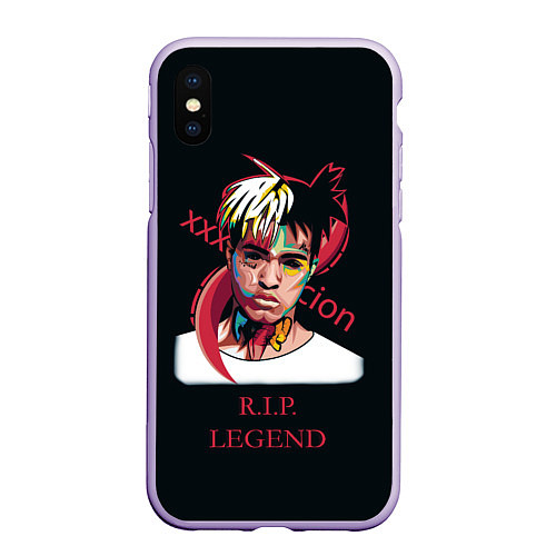 Чехол iPhone XS Max матовый XXXTentacion: RIP Legend / 3D-Светло-сиреневый – фото 1