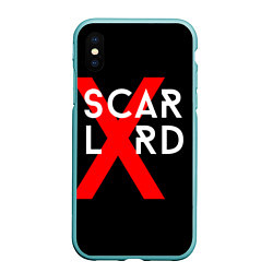 Чехол iPhone XS Max матовый Scarlxrd Logo, цвет: 3D-мятный