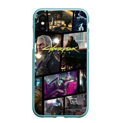 Чехол iPhone XS Max матовый Cyberpunk 2077: Stories