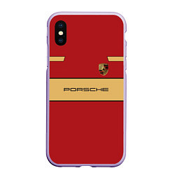 Чехол iPhone XS Max матовый Porsche Design, цвет: 3D-светло-сиреневый