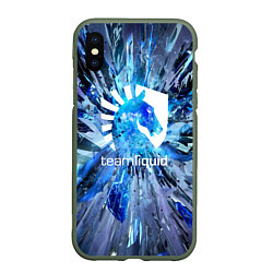 Чехол iPhone XS Max матовый Team Liquid: Splinters, цвет: 3D-темно-зеленый