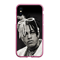 Чехол iPhone XS Max матовый XXXTentacion, цвет: 3D-малиновый