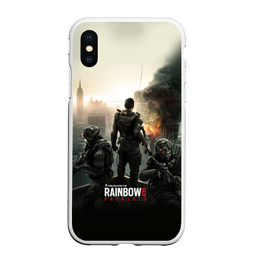 Чехол iPhone XS Max матовый Rainbow Six: Patriots / 3D-Белый – фото 1