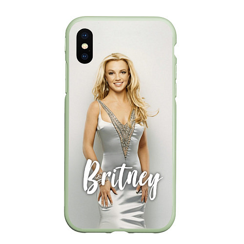 Чехол iPhone XS Max матовый Britney Spears / 3D-Салатовый – фото 1