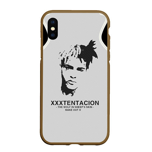 Чехол iPhone XS Max матовый XXXTentacion RIP / 3D-Коричневый – фото 1