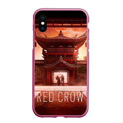 Чехол iPhone XS Max матовый R6S: Red Crow, цвет: 3D-малиновый