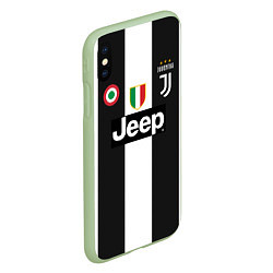 Чехол iPhone XS Max матовый FC Juventus 18-19, цвет: 3D-салатовый — фото 2