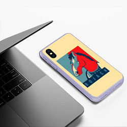 Чехол iPhone XS Max матовый BoJack Obey, цвет: 3D-светло-сиреневый — фото 2