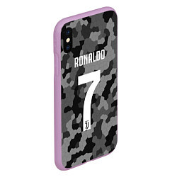 Чехол iPhone XS Max матовый Ronaldo 7: Camo Sport, цвет: 3D-сиреневый — фото 2