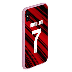 Чехол iPhone XS Max матовый Ronaldo 7: Red Sport, цвет: 3D-розовый — фото 2