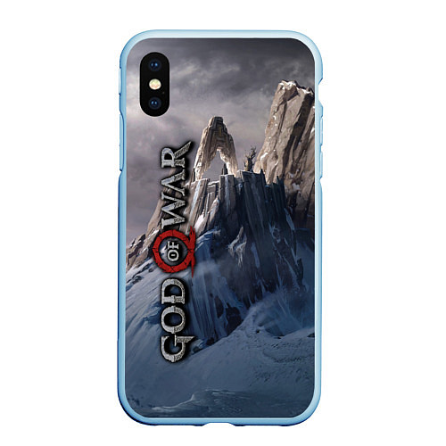Чехол iPhone XS Max матовый God of War: Winter / 3D-Голубой – фото 1