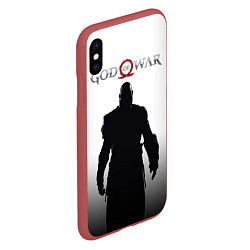 Чехол iPhone XS Max матовый God of War: Kratos, цвет: 3D-красный — фото 2