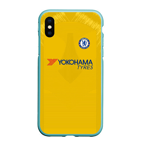 Чехол iPhone XS Max матовый FC Chelsea Away 18-19 / 3D-Мятный – фото 1