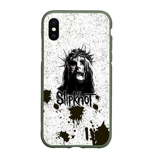 Чехол iPhone XS Max матовый Slipknot Demon / 3D-Темно-зеленый – фото 1