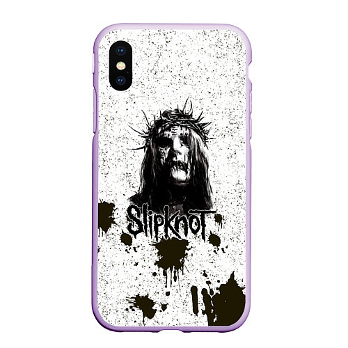 Чехол iPhone XS Max матовый Slipknot Demon / 3D-Сиреневый – фото 1