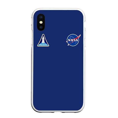 Чехол iPhone XS Max матовый NASA: Special Form / 3D-Белый – фото 1