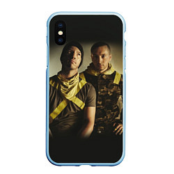 Чехол iPhone XS Max матовый 21 Pilots Boys, цвет: 3D-голубой