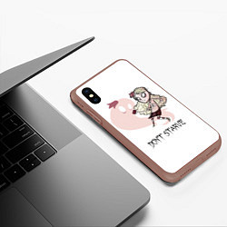 Чехол iPhone XS Max матовый Don't Starve: Wendy, цвет: 3D-коричневый — фото 2