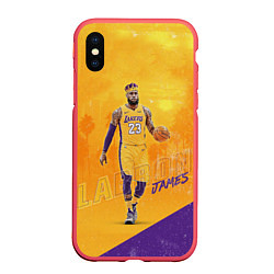 Чехол iPhone XS Max матовый LeBron James: NBA Star