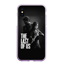 Чехол iPhone XS Max матовый The Last of Us: Black Style, цвет: 3D-сиреневый