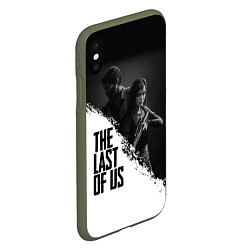 Чехол iPhone XS Max матовый The Last of Us: White & Black, цвет: 3D-темно-зеленый — фото 2