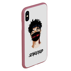 Чехол iPhone XS Max матовый Scarlxrd Man, цвет: 3D-малиновый — фото 2