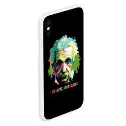 Чехол iPhone XS Max матовый Albert Einstein, цвет: 3D-белый — фото 2