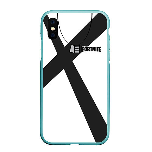 Чехол iPhone XS Max матовый Fortnite: Гренадёр / 3D-Мятный – фото 1