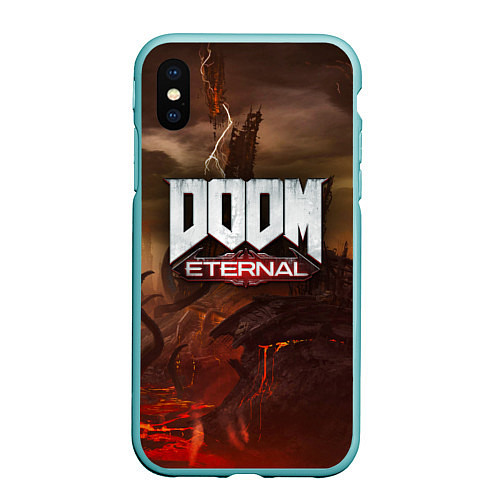 Чехол iPhone XS Max матовый DOOM: Eternal / 3D-Мятный – фото 1