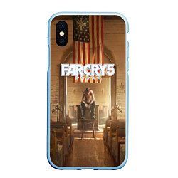 Чехол iPhone XS Max матовый Far Cry 5, цвет: 3D-голубой