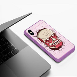 Чехол iPhone XS Max матовый Colossal Titan, цвет: 3D-фиолетовый — фото 2