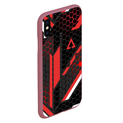 Чехол iPhone XS Max матовый CS:GO CYREX CARBON, цвет: 3D-малиновый — фото 2