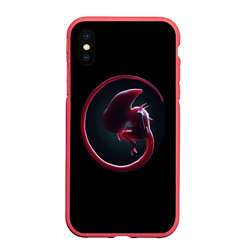 Чехол iPhone XS Max матовый Alien Inside / 3D-Красный – фото 1