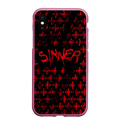 Чехол iPhone XS Max матовый Far Cry 5: Sinner, цвет: 3D-малиновый