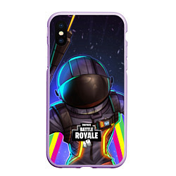 Чехол iPhone XS Max матовый Fortnite: Space Rainbow