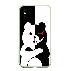 Чехол iPhone XS Max матовый Monokuma Drae, цвет: 3D-салатовый