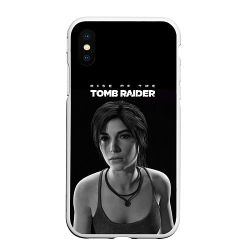 Чехол iPhone XS Max матовый Rise if The Tomb Raider / 3D-Белый – фото 1