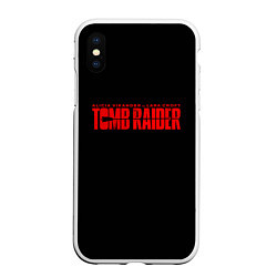 Чехол iPhone XS Max матовый Tomb Raider, цвет: 3D-белый