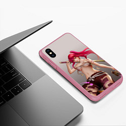 Чехол iPhone XS Max матовый Fairy Tail Red Erza Scarlet, цвет: 3D-малиновый — фото 2