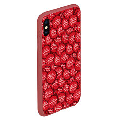 Чехол iPhone XS Max матовый Nuka Cola Caps, цвет: 3D-красный — фото 2